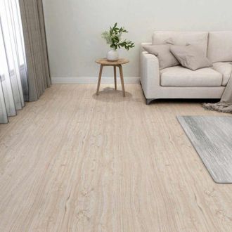 vidaXL vidaXL Tavole di Pavimento 55 pcs Marrone Chiaro 5,11 m&sup2; PVC