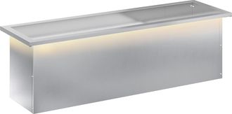 vidaXL Jardinera Para Jard&iacute;n Con Luces Led Plateado 30 X 100 X 30 Cm Vidaxl