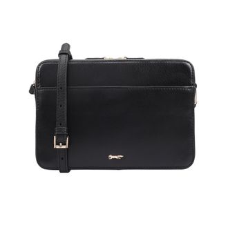Paul Costelloe Womens Kouti Leather Cross Body Bag - Black - One Size
