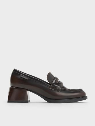 Charles & Keith Penny Loafer Trapeze-Heel Pumps