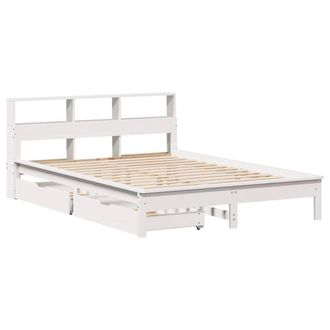 Berkfield Home Durable Bookcase Bed without Mattress White 160x200 cm Solid Wood Pine