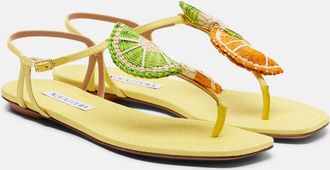 Aquazzura Sandalias Citrus Sugar de rafia