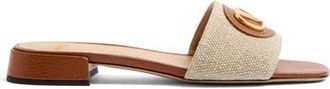 Valentino Garavani VLOGO Signature Slide Sandal in Natural Multi at Nordstrom, Size 10.5Us