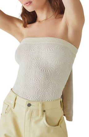 Free People Love Letter Jacquard Tube Top in Ivory at Nordstrom Rack, Size X-Small/small