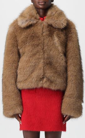 Msgm Fur Coat MSGM Woman color Mink