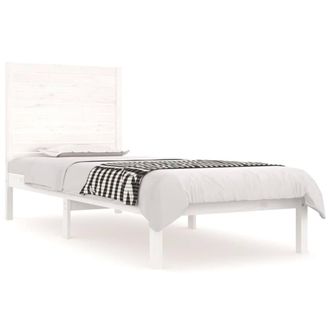 Berkfield Home Bed Frame White Solid Wood 90x190 cm Single
