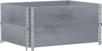 vidaXL Jardinera de madera maciza de pino gris 80x60 cm Vidaxl