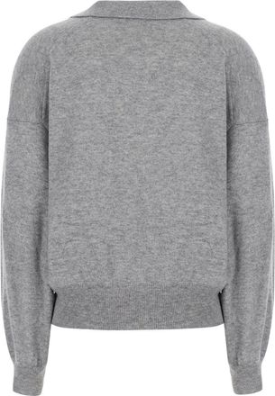 Lisa Yang Womens Sweater Katriel Grey Knitted Cashmere Tops Top