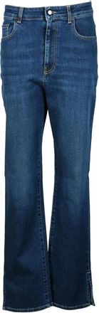 Fabiana Filippi Elastan Jeans in Katoenmix - Dames - Flared Jeans - Blauw - XL - Katoen - Jeans