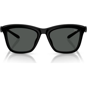 Diesel DL3008U 53mm Square Sunglasses in Black Matte /Dark Grey at Nordstrom