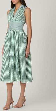 Shoshanna Pinstripe Miriam Dress in Pistachio/ivory at Nordstrom, Size 12