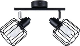 Wonderlamp Regleta Naxa Negro, 2 Luces