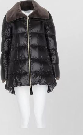 Herno faux fur collar quilted puffer jacket