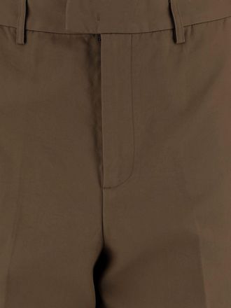 Emporio Armani Mens Cotton Trousers Brown