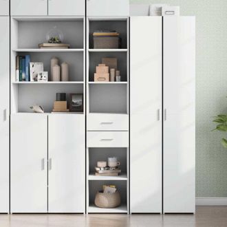 vidaXL Credenza Bianca 40x42,5x185 cm in Legno Multistrato - Vidaxl