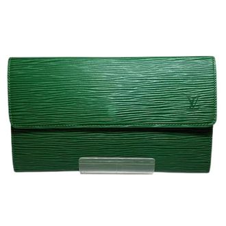 Louis Vuitton Pre-owned Wallets, female, Green, Size: ONE SIZE Pre-owned Porte Tresor Epi Wallet