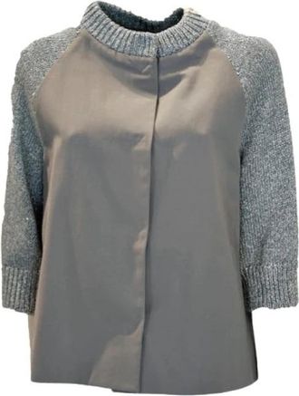 Herno Mini Cape - Dames - Zomerjassen - Grijs - M - Jassen