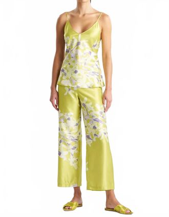 Natori Sumi-E Cami Pj Set In Chartreuse