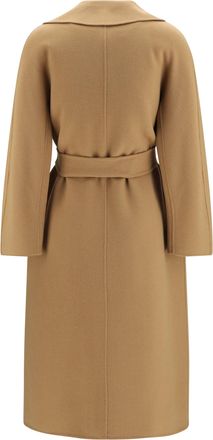Max Mara Womens Long Robe Coat Camel Wool, Cashmere & Silk Fleece Wool (ovis Aries)