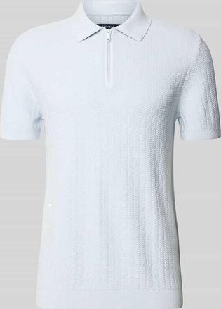 Mc Neal Poloshirt mit kurzem Rei&szlig;verschluss und Polokragen in Hellblau, Gr&ouml;&szlig;e XXXL