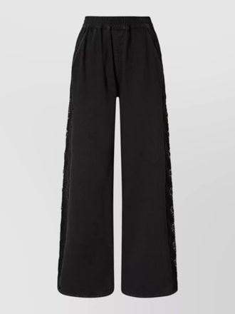Pinko wide leg trousers side lace panels