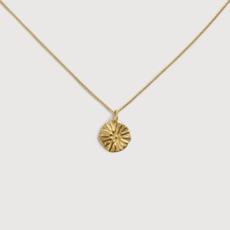 Monica Vinader Gold Sunburst Chain Necklace