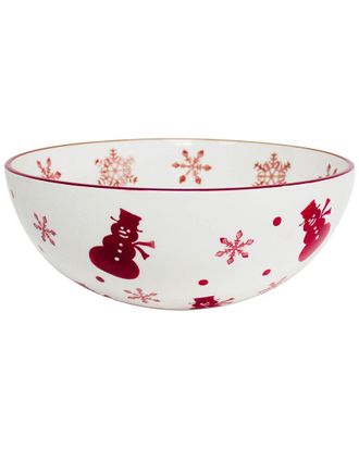 Euroceramica Winterfest Round Serving Bowl
