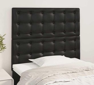 vidaXL Cabeceros 2 Unidades De Cuero Sint&eacute;tico Negro 80x5x78/88 Cm Vidaxl