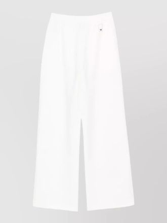 Emporio Armani wide leg cropped cotton regular fit trousers