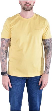 Dondup T-shirt met ronde hals - Heren - T-shirts - Geel - L - Katoen - Tops