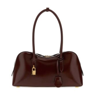 Stella McCartney Stella McCartney, Shoulder Bags, female, Brown, Size: ONE SIZE Ryder Medium Bag Eco Micely Shiny Alter Mat