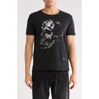 John Varvatos Bowery Skull Graphic T-Shirt in Black at Nordstrom Rack, Size Xx-Large