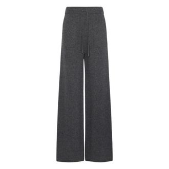 Max Mara Fiabe Wijde Broek - Dames - Broeken - Grijs - Maat: S Zijde