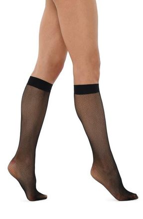 Wolford Twenties Knee High Socks in Black at Nordstrom, Size Medium