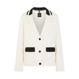 Marc Cain Dames, Jassen, Wit, Maat: 3XL Leer