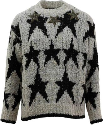 Brand Unique Estrellas Ronde Hals Knit - Dames - Ronde hals truien - Grijs - S - Truien & Vesten