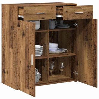 Berkfield Home Storage Cabinet Old Wood 80x42.5x93.5 cm Engineered Wood in Brown