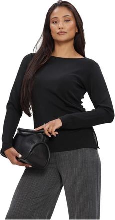 MY ESSENTIAL WARDROBE Mwhelle Asymmetrische Blouse - Dames - Longsleeves - Zwart - M - Leer - Tops