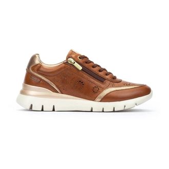 Pikolinos Cantabria Lace-Zip Sneaker - Dames - Sneakers - Bruin - 42 EU - Leer - Schoenen