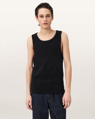 AllSaints Axel Ribbed Cotton Vest