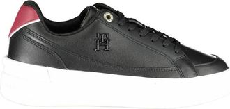 Tommy Hilfiger Zwarte Polyester Sneaker - Dames - Sneakers - Zwart - 41 EU - Polyester - Schoenen