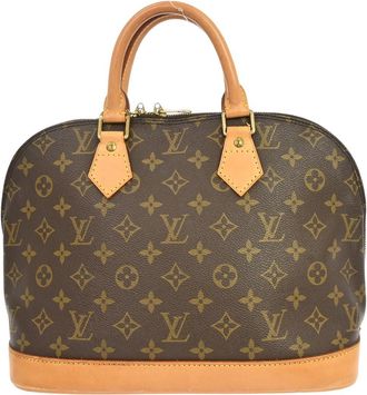 Louis Vuitton Vintage Alma Monogram Canvas Brown Canvas Handbag (Pre-Owned)