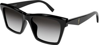 Saint Laurent Grey Butterfly Unisex Sunglasses SL M104/F 001 58