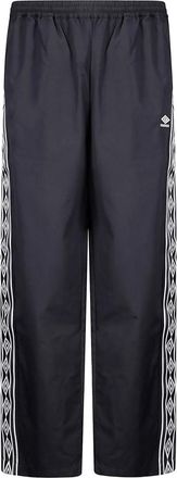 Umbro Broek met elastische tailleband en zijstrepen - Zwart
