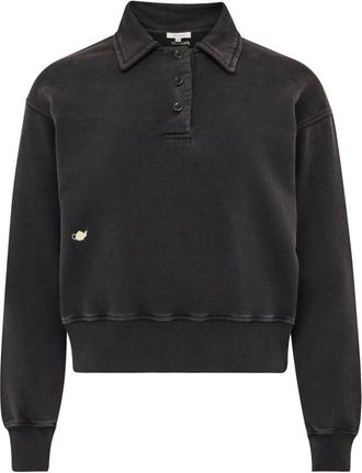 J.W.Anderson Hoodies & sweatvesten, Dames, Zwart, XS, Katoen, Polo Sweatshirt