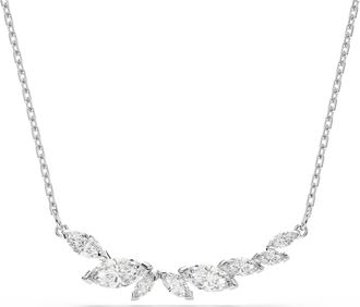 Swarovski Mesmera Necklace, Marquise Cut, White, Rhodium Plated