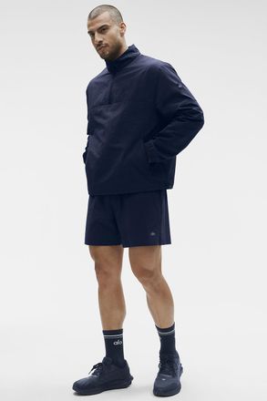 Alo | Light Weight Takeaway Track Pullover Top in Navy, Size: Medium