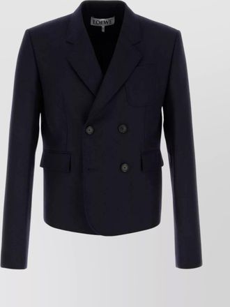 Loewe wool blazer with front pockets and notched lapel