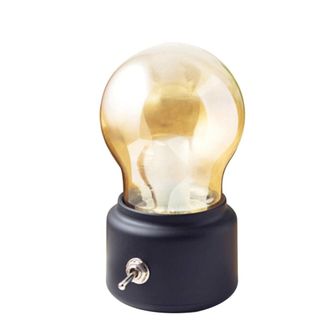 OEM L&aacute;mpara De Noche Led Port&aacute;til, Recargable Por Usb, Regulable, De Bajo Consumo, Ideal Para Mesa O Mesita De Noche, Con Luz Blanca C&aacute;lida (negra)