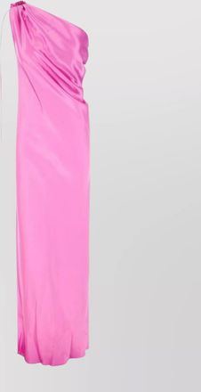 Max Mara satin long dress draped detail